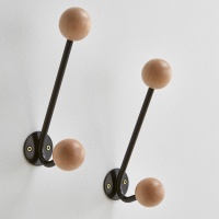 2 вешалки Настенные Agama с 2 крючками единый размер черный LA REDOUTE INTERIEURS  фото, kupilegko.ru